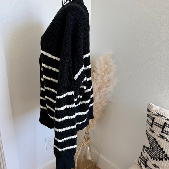 Sanctuary Kelly Striped Cardigan Sweater Black & White - Picture 2 of 7